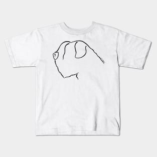 Bouvier des Flandres silhouette outline Kids T-Shirt